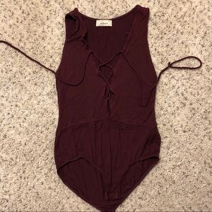 Lace up bodysuit